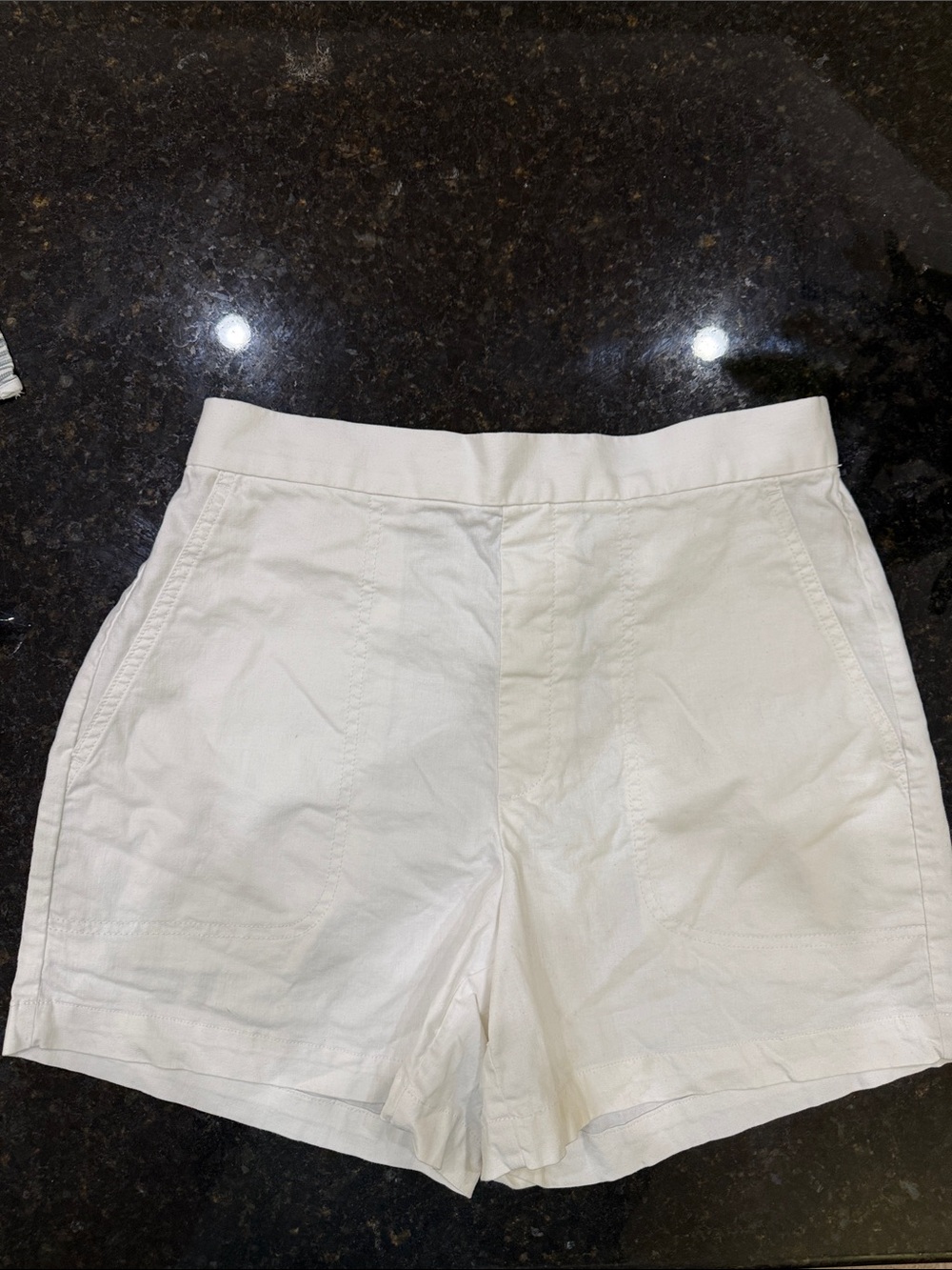 Banana Republic White High-Rise Casual Shorts